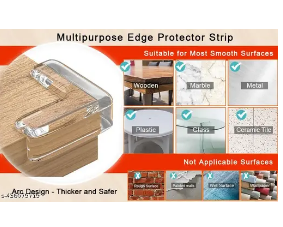 Sharp Edge Protector for Furniture (Pack of 8) (TRANSPARENT)