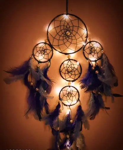 Mehruna Dream Catchers Wall Hangings for Home Decor Bedroom Livingroom Balcony Car Dreamcatcher With Lightening for Positivity Feathers Wall Decoration Items for Kids Room