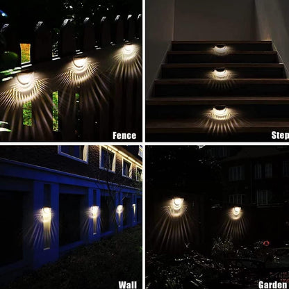 Solar Fence Lights (Pack of 4) - UnboxExcellence