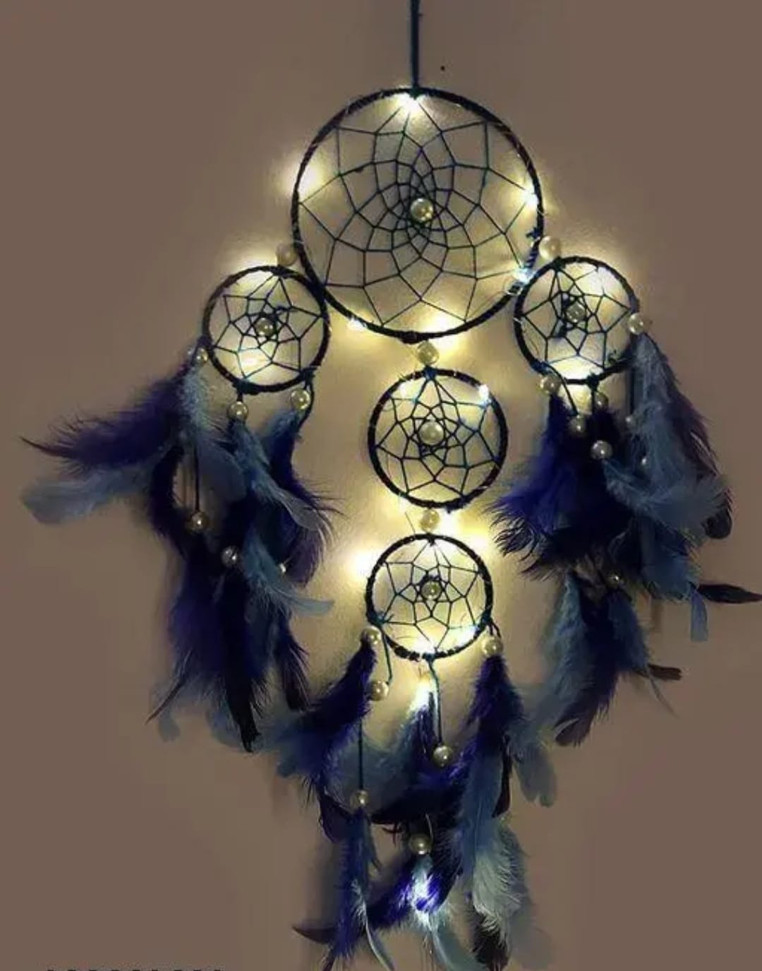 Mehruna Dream Catchers Wall Hangings for Home Decor Bedroom Livingroom Balcony Car Dreamcatcher With Lightening for Positivity Feathers Wall Decoration Items for Kids Room