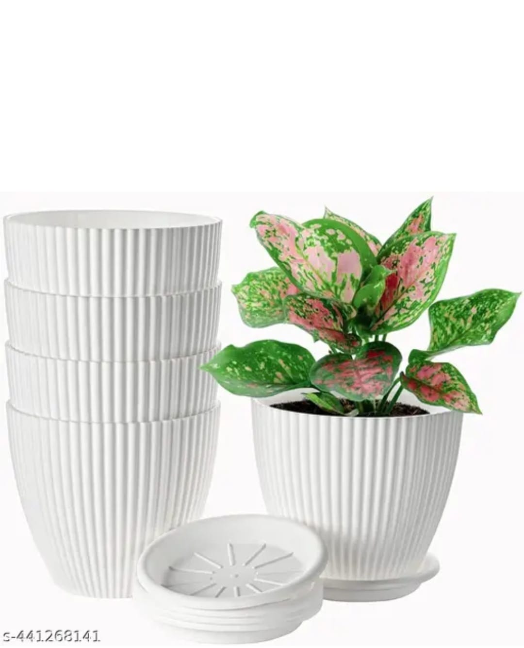 Plant Plastic Pots Set of 5 for Home Garden| Flower Pot for Indoor & Outdoor Plants